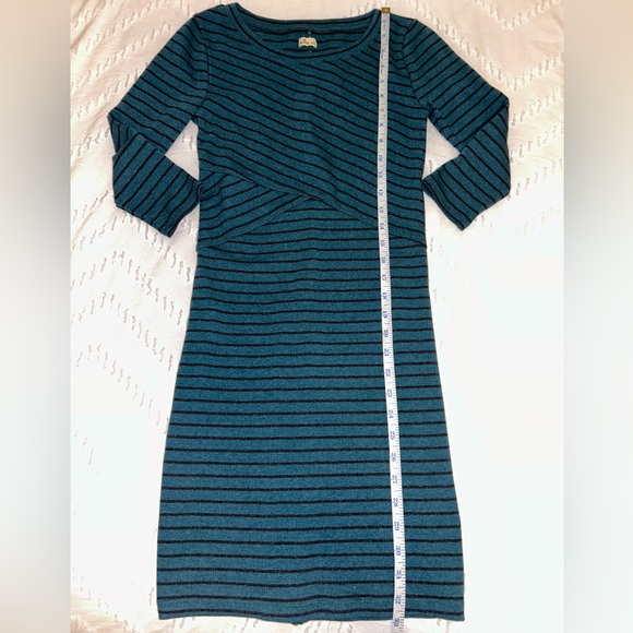 Hollister womens knit ribbed teal black long sleeve knee length dress size SMALL - Picture 5 of 6